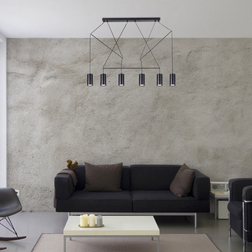 Rabalux - Lampadario a sospensione con filo 6xGU10/50W/230V