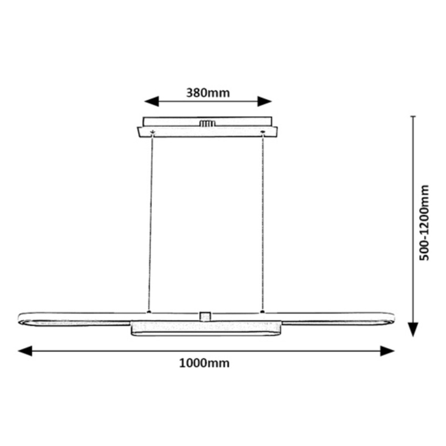 Rabalux - LED-Hängeleuchte LED/48W/230V 4000K matt Chrom