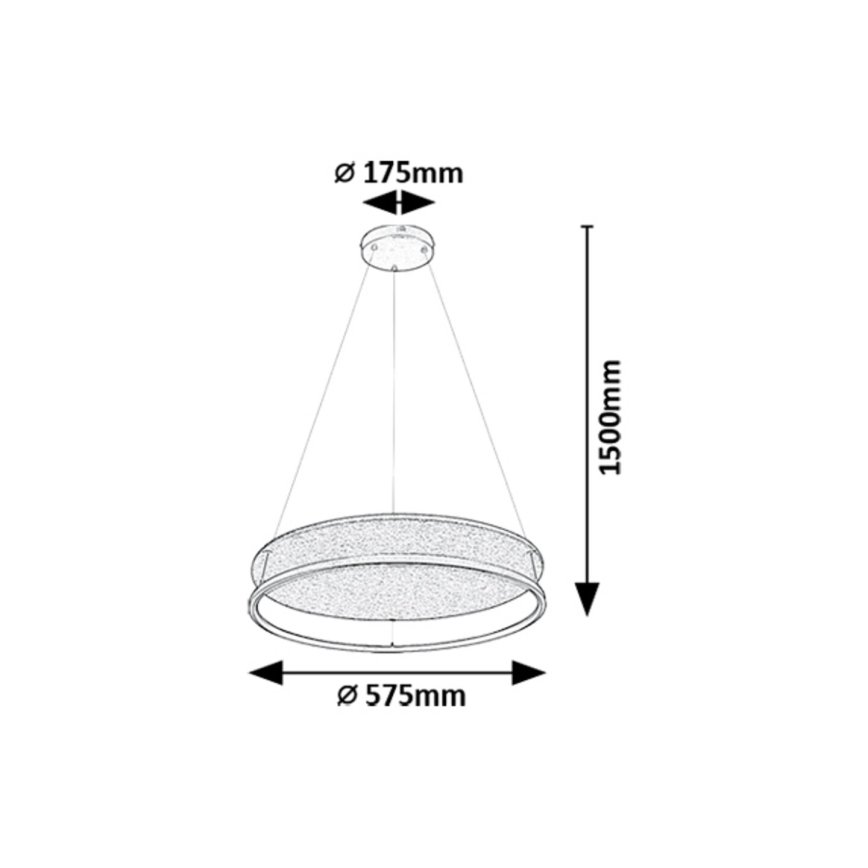 Rabalux - Lampadario LED a sospensione con filo LED/40W/230V 3000/4000K