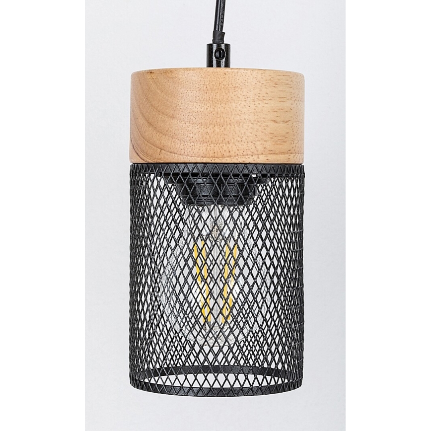 Rabalux - Lampadario a sospensione su cavo 3xE27/25W/230V faggio