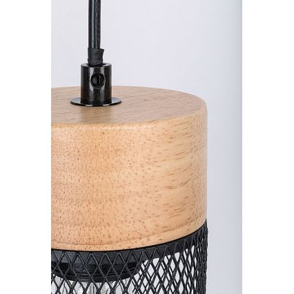Rabalux - Lampadario a sospensione su cavo 3xE27/25W/230V faggio