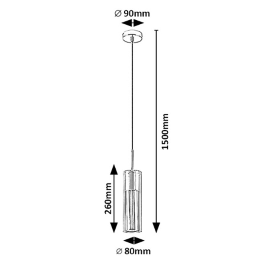 Rabalux - Suspension filaire 1xGU10/50W/230V transparent/chrome brillant