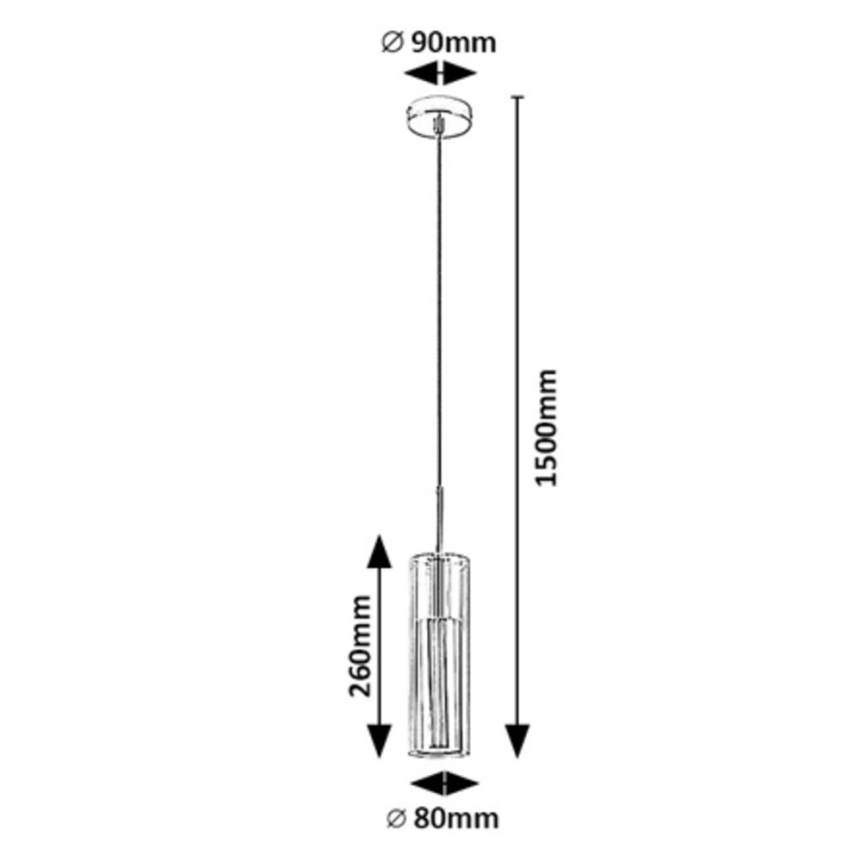 Rabalux - Hängeleuchte an Schnur 1xGU10/50W/230V klar/schwarz