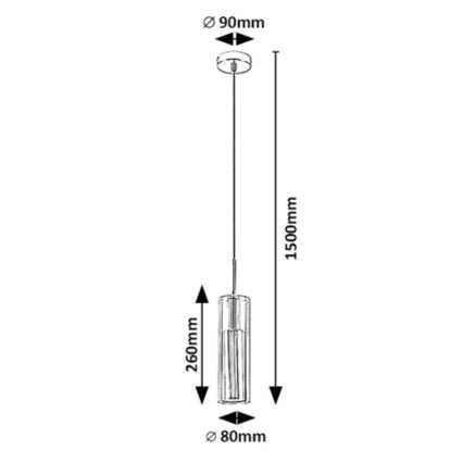 Rabalux - Suspension filaire 1xGU10/50W/230V transparent/noir