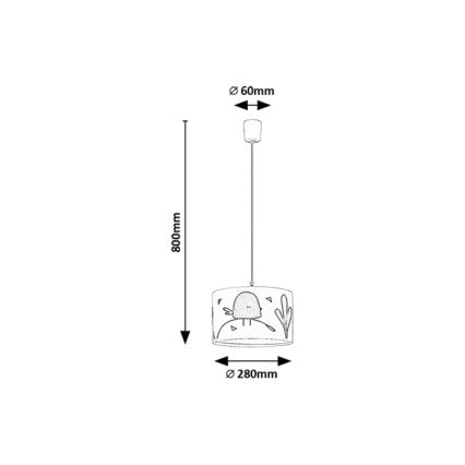 Rabalux - Lampadario a sospensione per bambini 1xE27/40W/230V