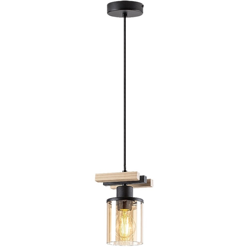 Rabalux - Lampadario a sospensione con supporto rigido 1xE27/25W/230V pino