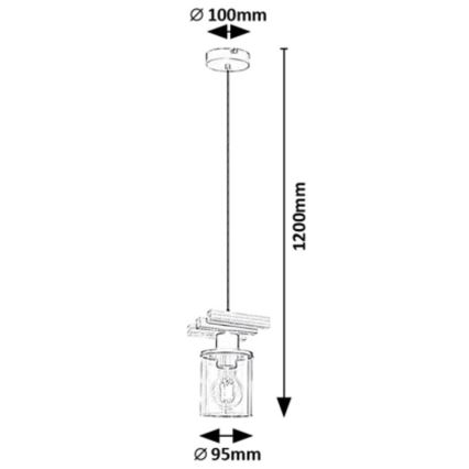 Rabalux - Lampadario a sospensione con supporto rigido 1xE27/25W/230V pino