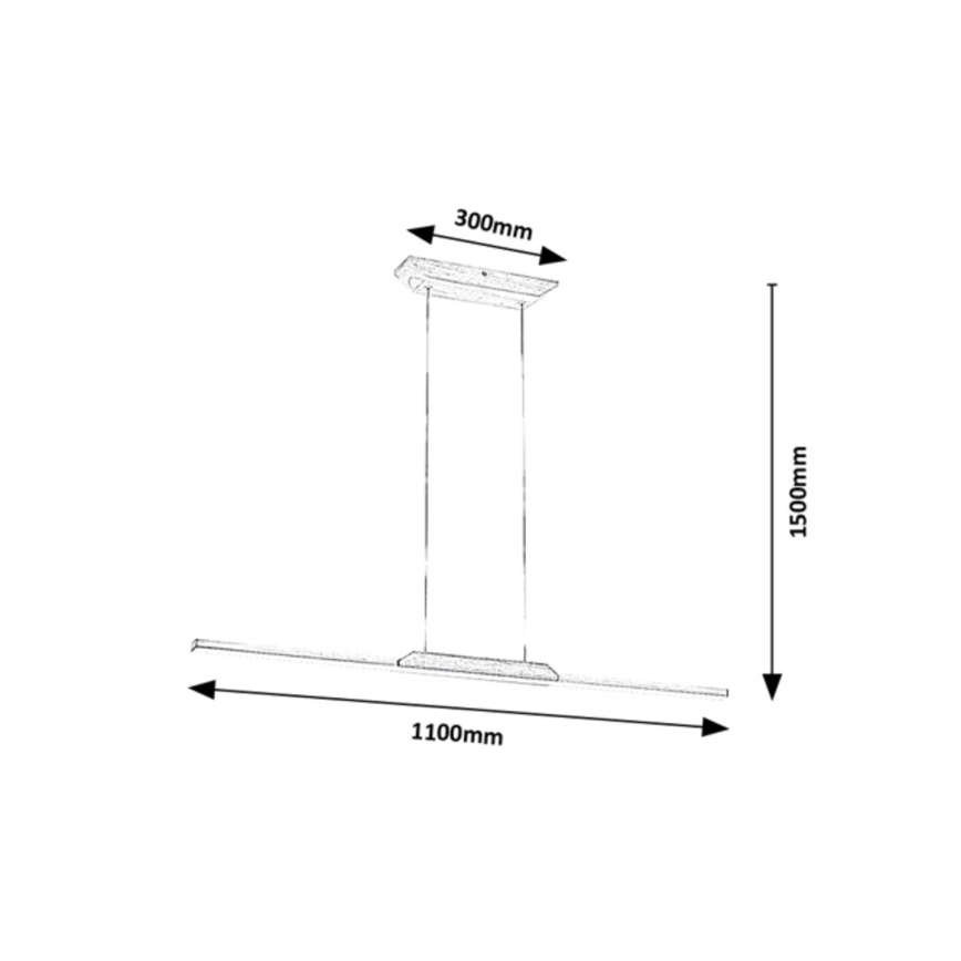 Rabalux - LED-Hängeleuchte an Schnur LED/26W/230V 4000K Buche
