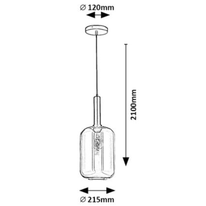 Rabalux - Lampadario a sospensione con cavo 1xE27/40W/230V
