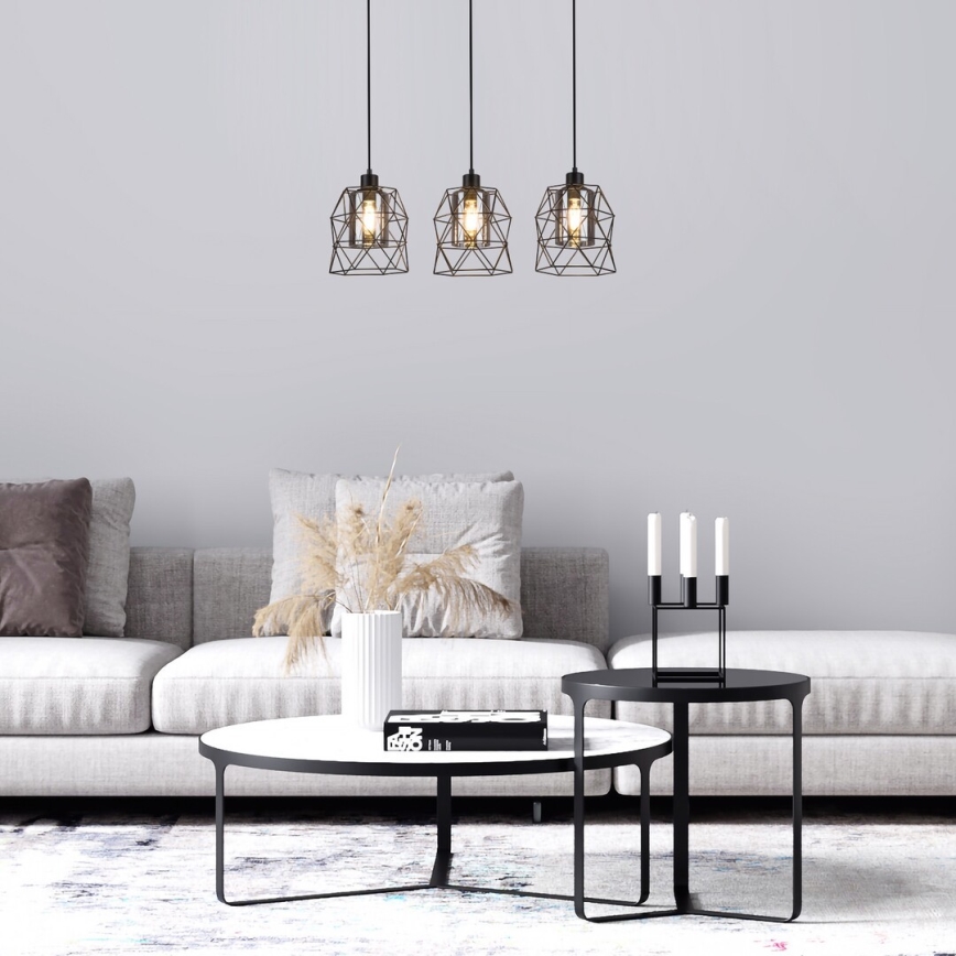 Rabalux - Lampadario a sospensione con filo 3xE27/40W/230V
