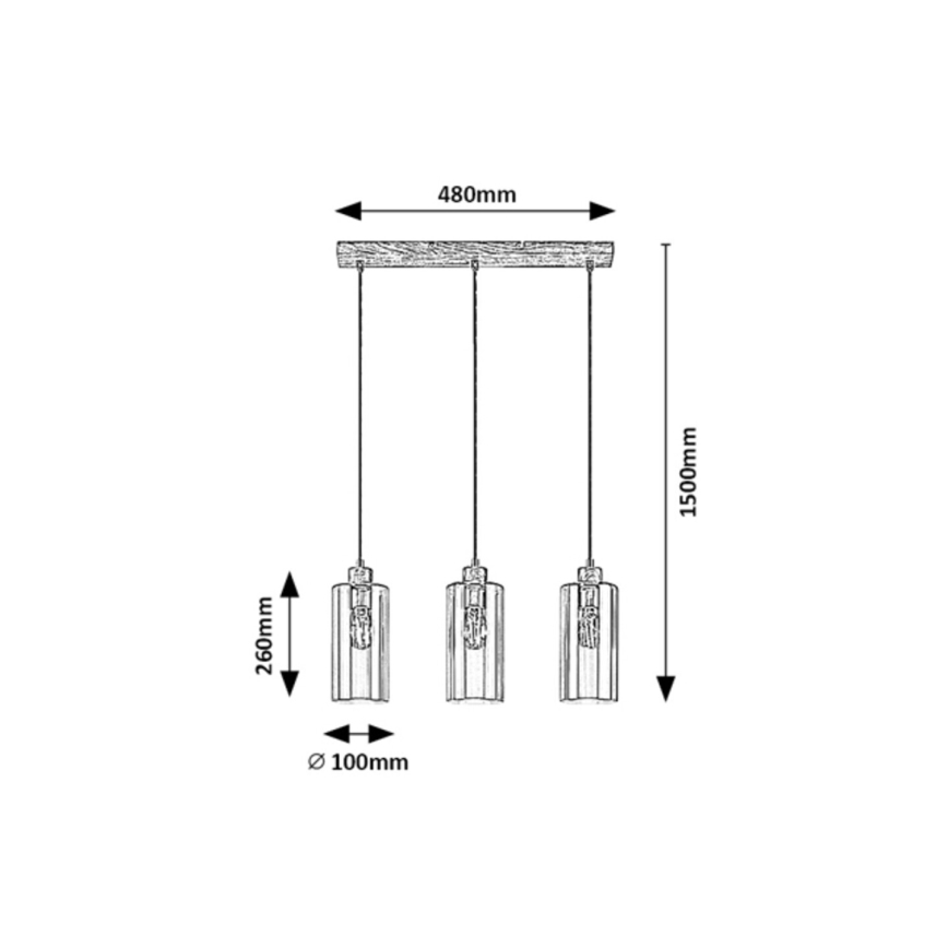 Rabalux - Hängeleuchte an Schnur 3xE27/25W/230V