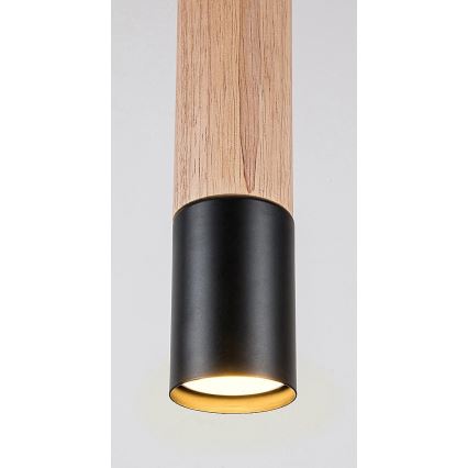 Rabalux - Lampadario a sospensione su cavo 1xGU10/50W/230V faggio