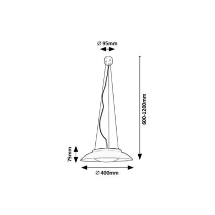 Rabalux - Lampadario LED a sospensione con filo LED/24W/230V 3000K
