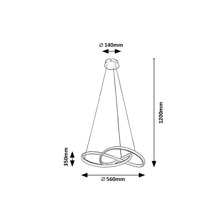 Rabalux - Lampadario LED a sospensione con filo LED/36W/230V 3000K oro