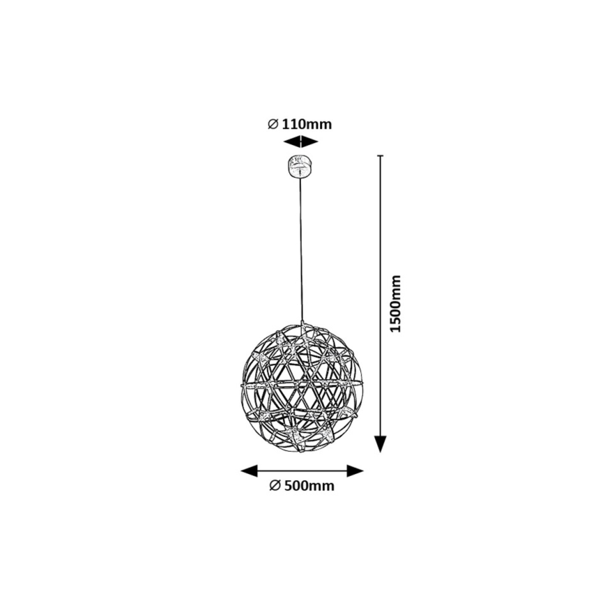 Rabalux - Lampadario LED a sospensione con filo LED/16W/230V 3000K cromo lucido