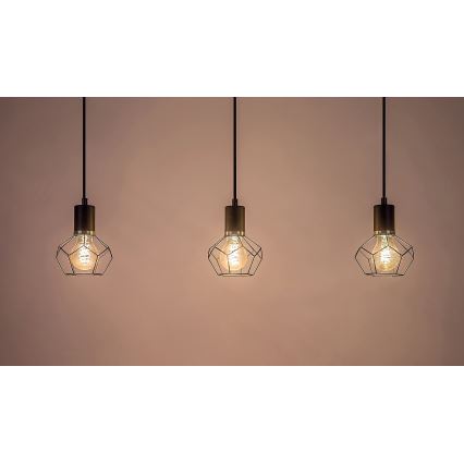 Rabalux - Lampadario a sospensione con filo 3xE27/40W/230V