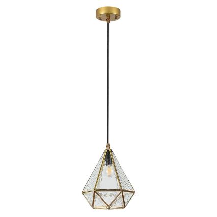 Rabalux - Suspension filaire en verre teinté Tiffany 1xE14/40W/230V doré