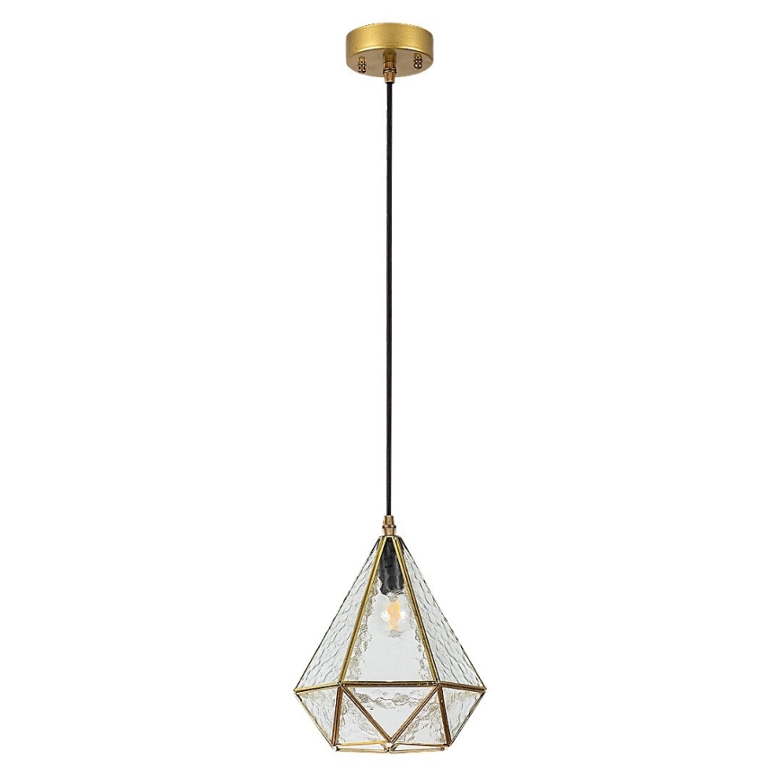 Rabalux - Suspension filaire en verre teinté Tiffany 1xE14/40W/230V doré