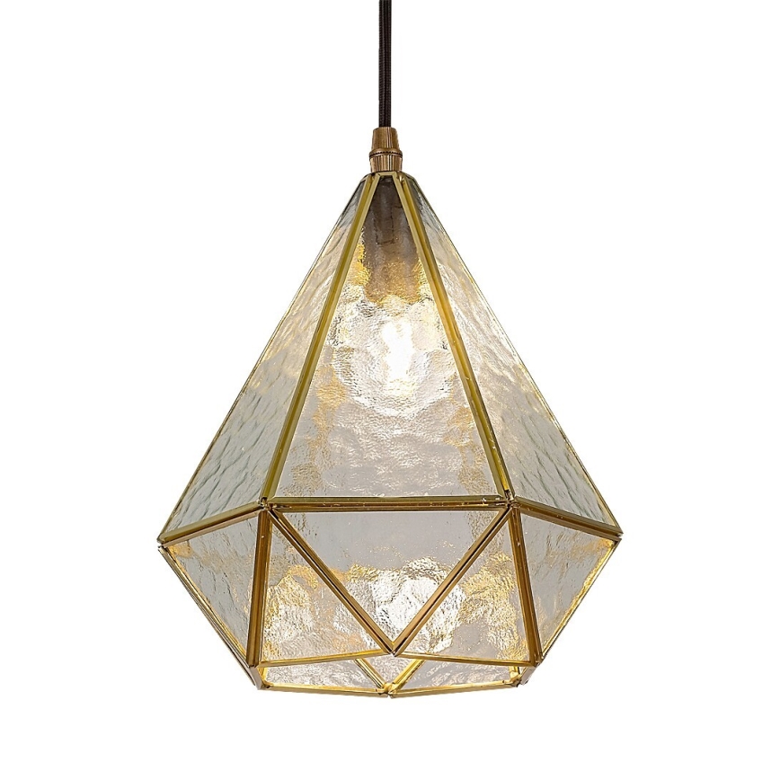 Rabalux - Suspension filaire en verre teinté Tiffany 1xE14/40W/230V doré