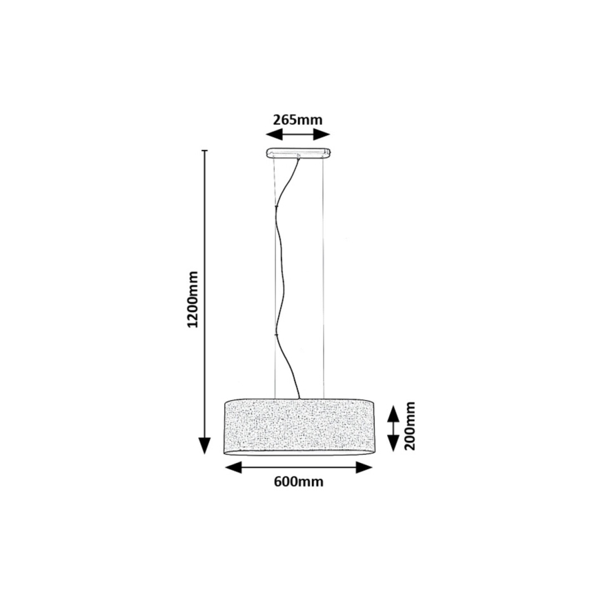 Rabalux - Lampadario a sospensione con filo 3xE27/40W/230V