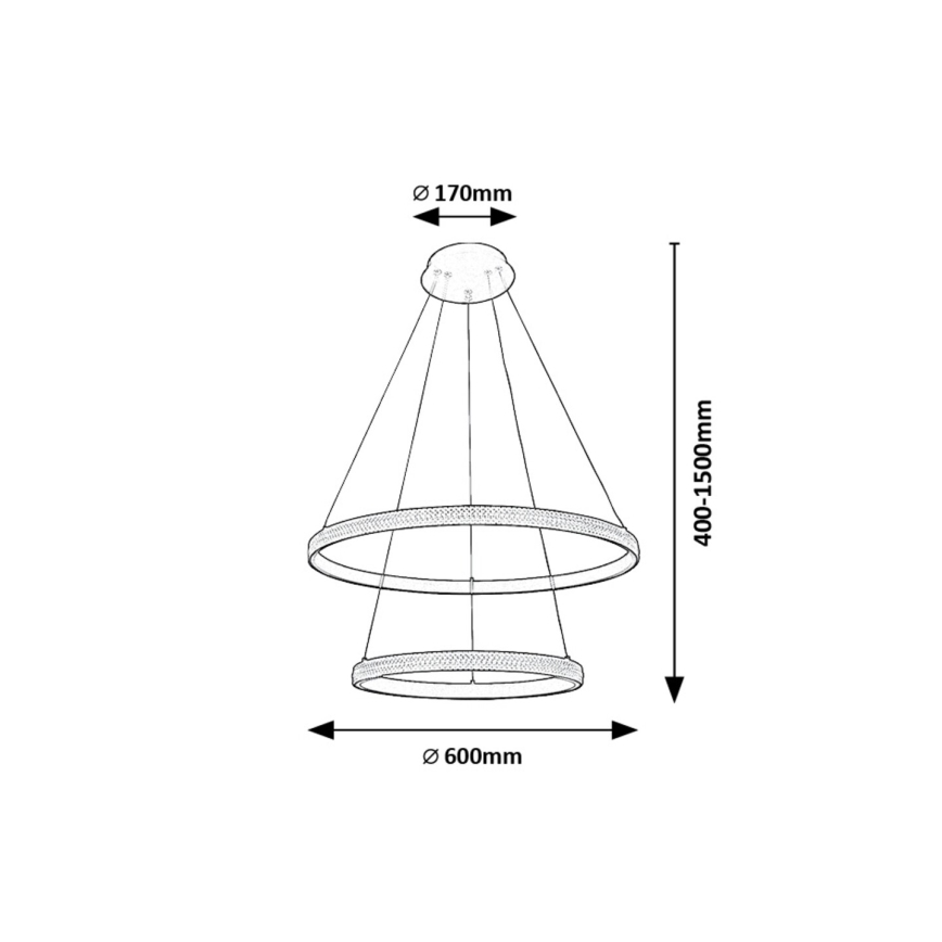 Rabalux - Lampadario LED a sospensione con filo LED/60W/230V 3000K