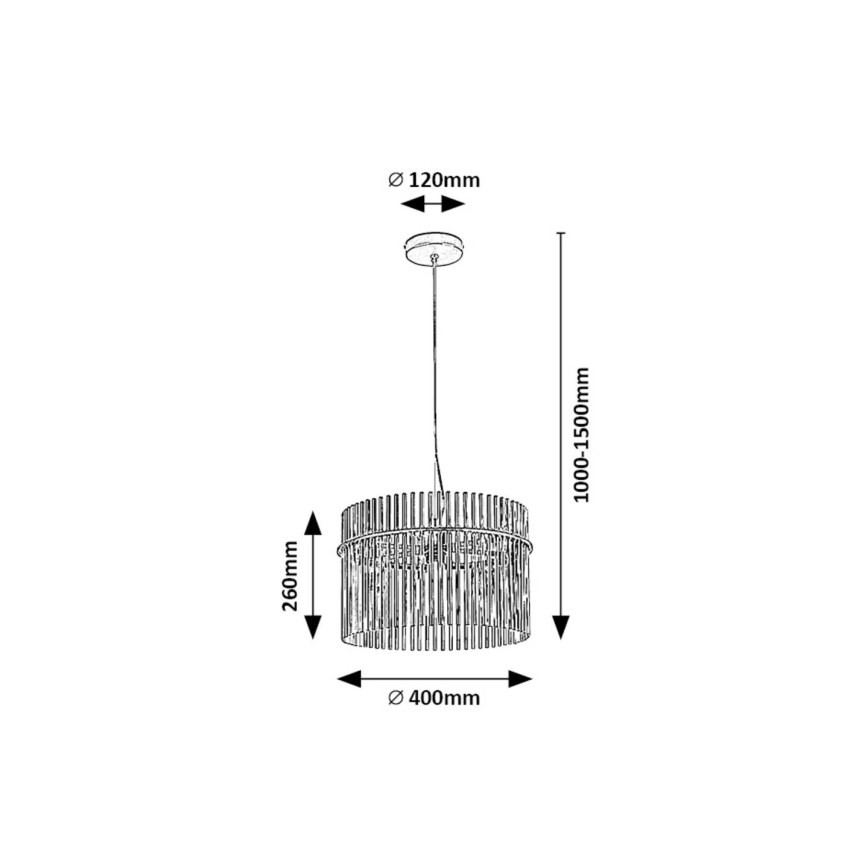 Rabalux - Lampadario a sospensione con filo 1xE27/40W/230V