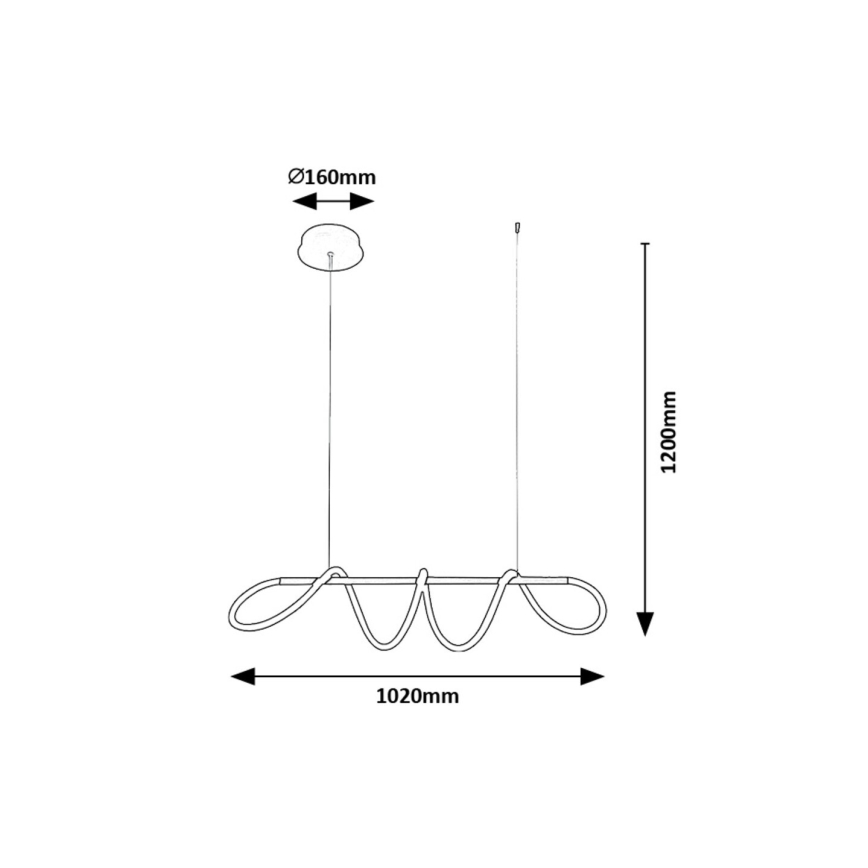 Rabalux - Lampadario LED a sospensione con filo LED/40W/230V 4000K