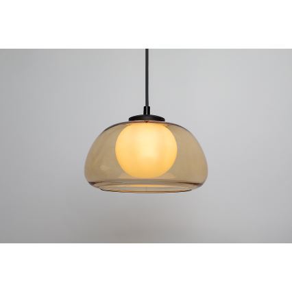 Rabalux - Lampadario a sospensione con filo 1xG9/5W/230V marrone/fumé