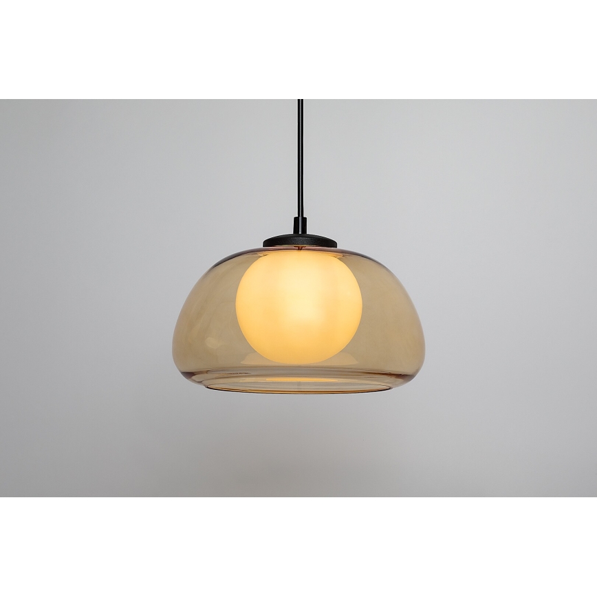 Rabalux - Lampadario a sospensione con filo 1xG9/5W/230V marrone/fumé