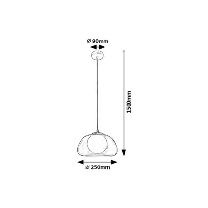 Rabalux - Lampadario a sospensione con filo 1xG9/5W/230V marrone/fumé