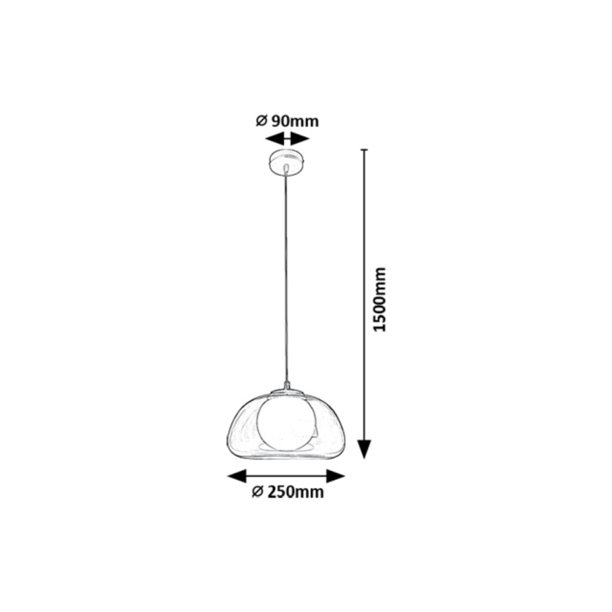 Rabalux - Lampadario a sospensione con filo 1xG9/5W/230V marrone/fumé