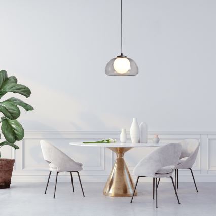 Rabalux - Lampadario a sospensione con filo 1xG9/5W/230V fumé