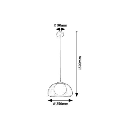 Rabalux - Lampadario a sospensione con filo 1xG9/5W/230V fumé