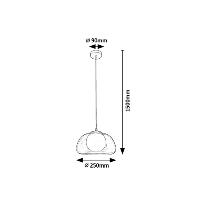 Rabalux - Lampadario a sospensione con filo 1xG9/5W/230V fumé