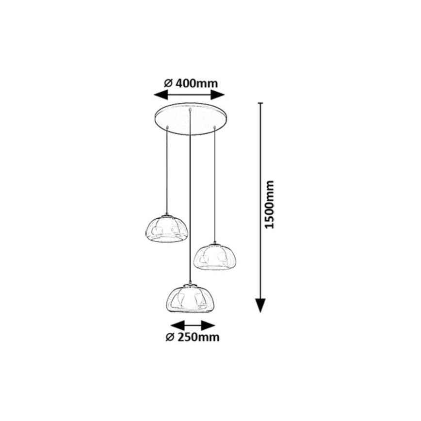 Rabalux - Lampadario a sospensione con filo 3xG9/5W/230V