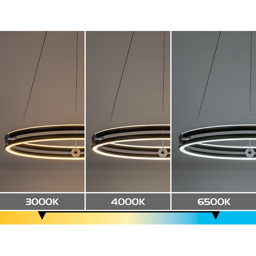 Rabalux - Lampadario LED dimmerabile a sospensione su cavo LED/60W/230V 3000-6500K grigio + telecomando