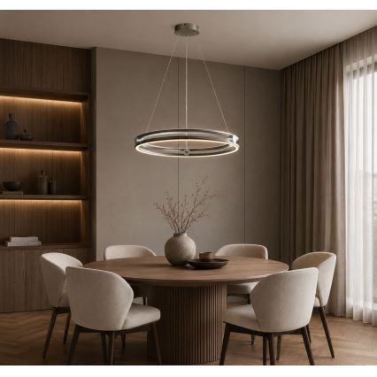 Rabalux - LED-dimmbare Pendelleuchte an Seil LED/60W/230V 3000-6500K grau + Fernbedienung