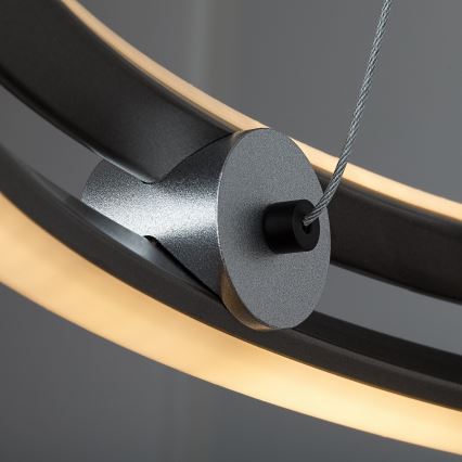 Rabalux - LED-dimmbare Pendelleuchte an Seil LED/60W/230V 3000-6500K grau + Fernbedienung