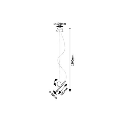 Rabalux - Lampadario LED a sospensione con filo LED/3W/230V 3000K