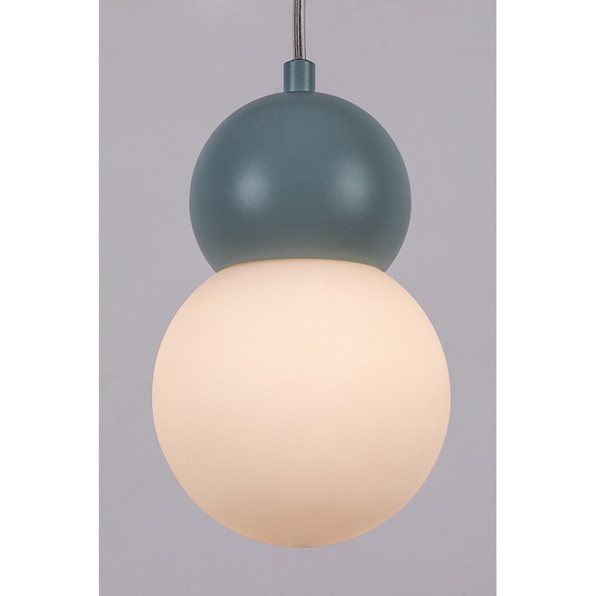 Rabalux - Lampadario a sospensione con filo 1xG9/38W/230V blu
