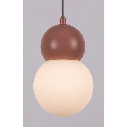 Rabalux - Lampadario a sospensione con filo 1xG9/38W/230V rosa