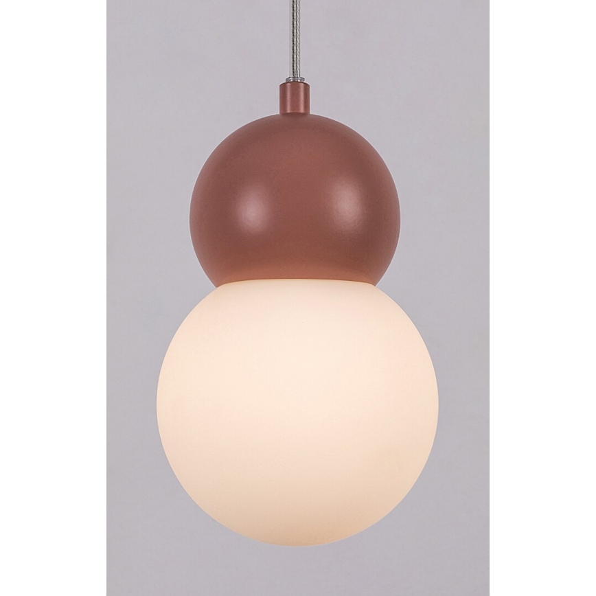 Rabalux - Lampadario a sospensione con filo 1xG9/38W/230V rosa