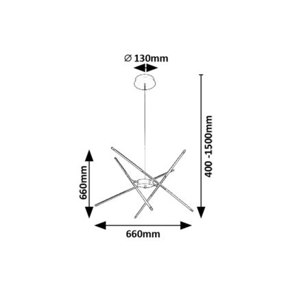 Rabalux - Lampadario LED a sospensione con filo LED/40W/230V 3000K oro