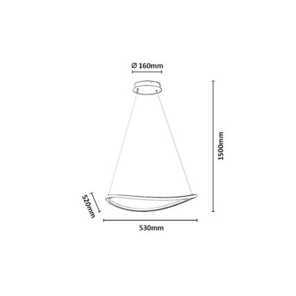 Rabalux - LED Lampadario dimmerabile a sospensione con cavo LED/45W/230V 3000-6500K + telecomando