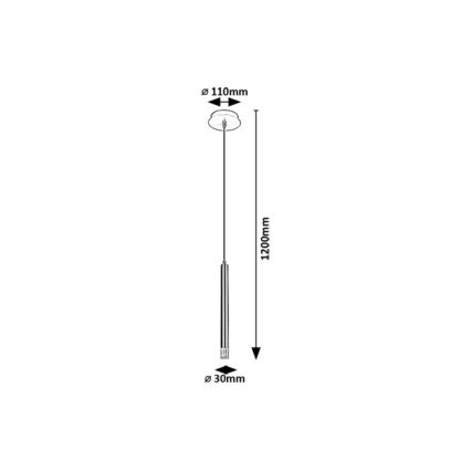 Rabalux - Lampadario a sospensione con filo 1xG9/5W/230V nero