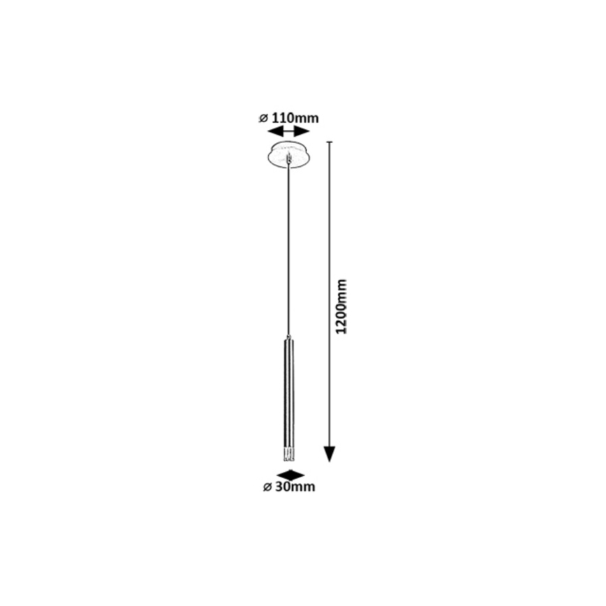 Rabalux - Lampadario a sospensione con filo 1xG9/5W/230V nero