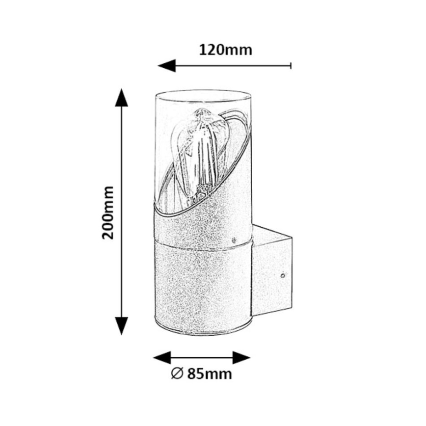 Rabalux - Lampada da parete esterna 1xE27/28W/230V IP54