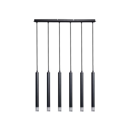 Rabalux - Lampadario a sospensione con filo 6xG9/5W/230V nero