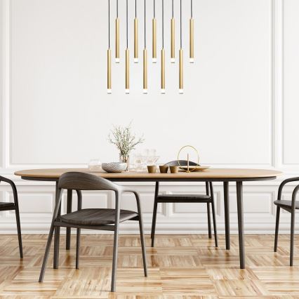 Rabalux - Lampadario a sospensione con filo 10xG9/5W/230V oro