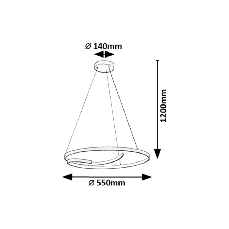 Rabalux - Lampadario LED a sospensione con filo LED/40W/230V 4000K
